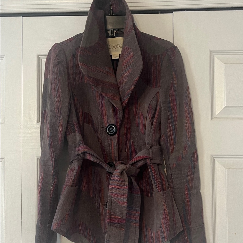 Anthropologie Cidra Women's Jacket with Tie Belt